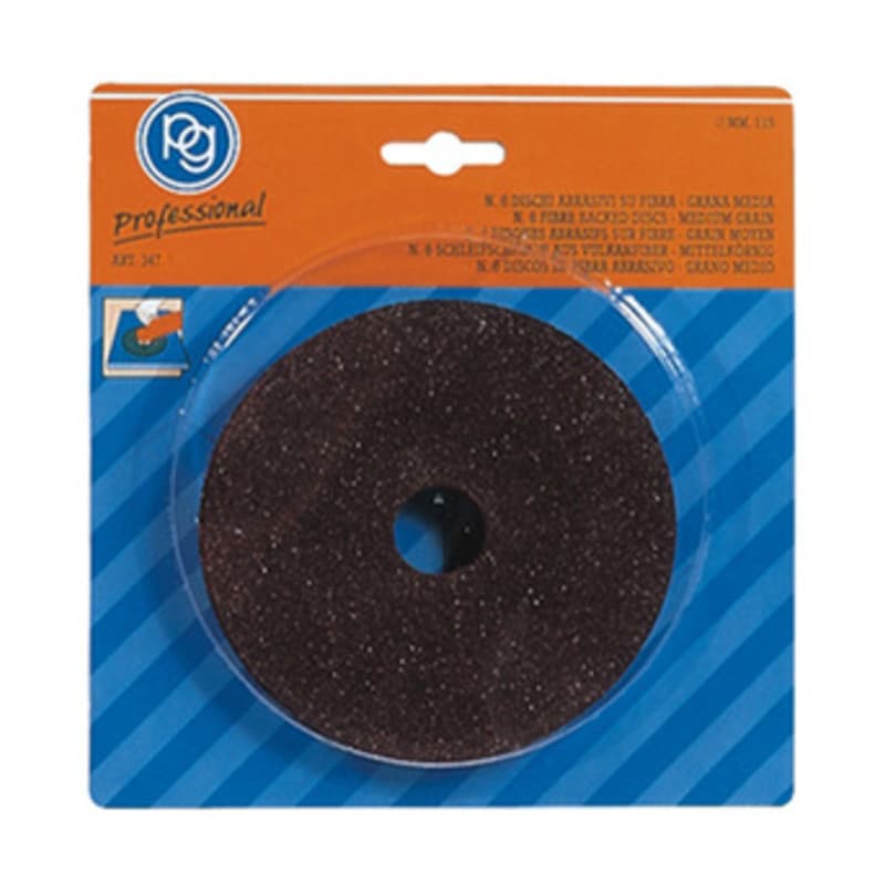 Poggi 347.00 6 Dischi Abrasivi Fibra Ø 115 mm Gr 36 - 2