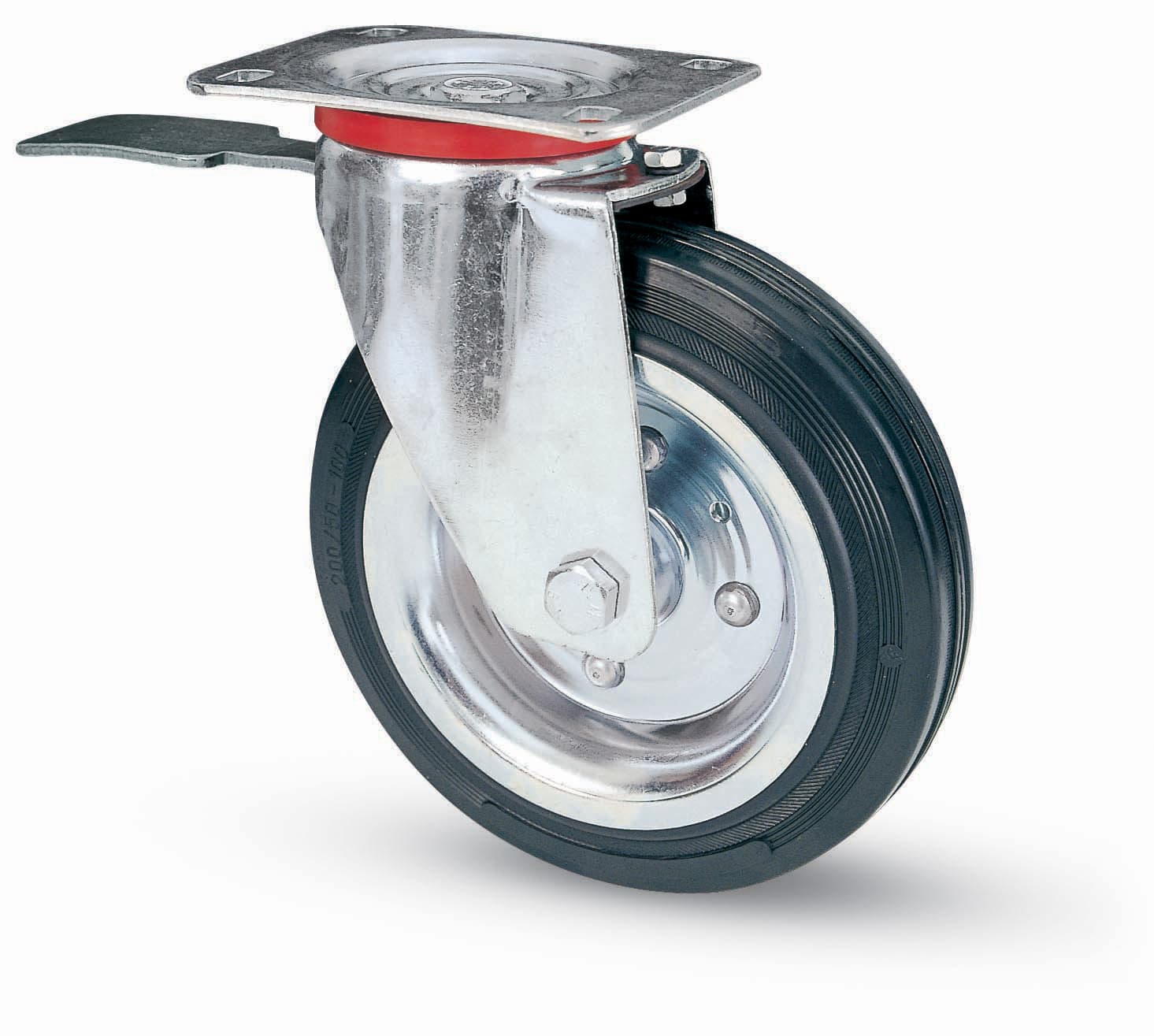 Ruota Industriale D 150 Gomma 80BIS Piastra Gir Fre Avo - 2
