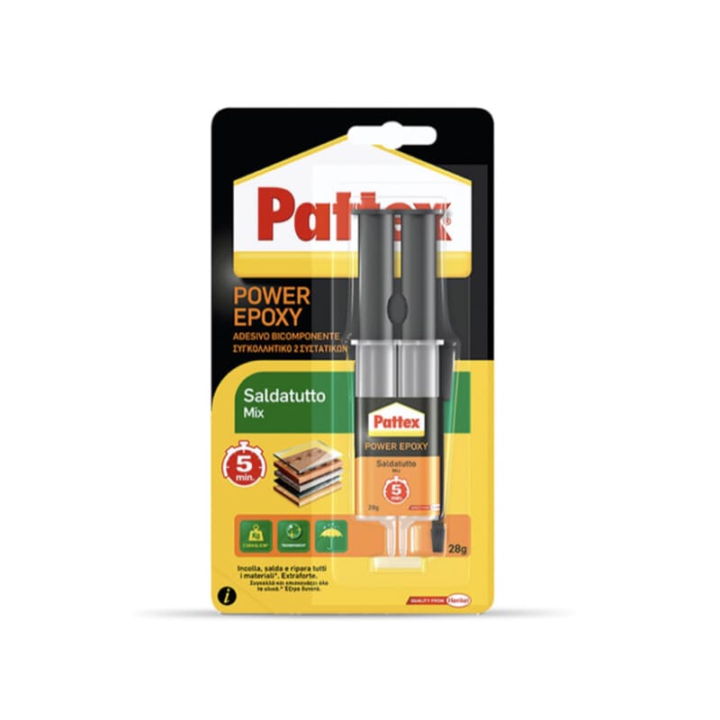 Pattex Power Epoxy Saldatutto Mix Siringa 28 g Henkel Italia 6 Pezzi - 2
