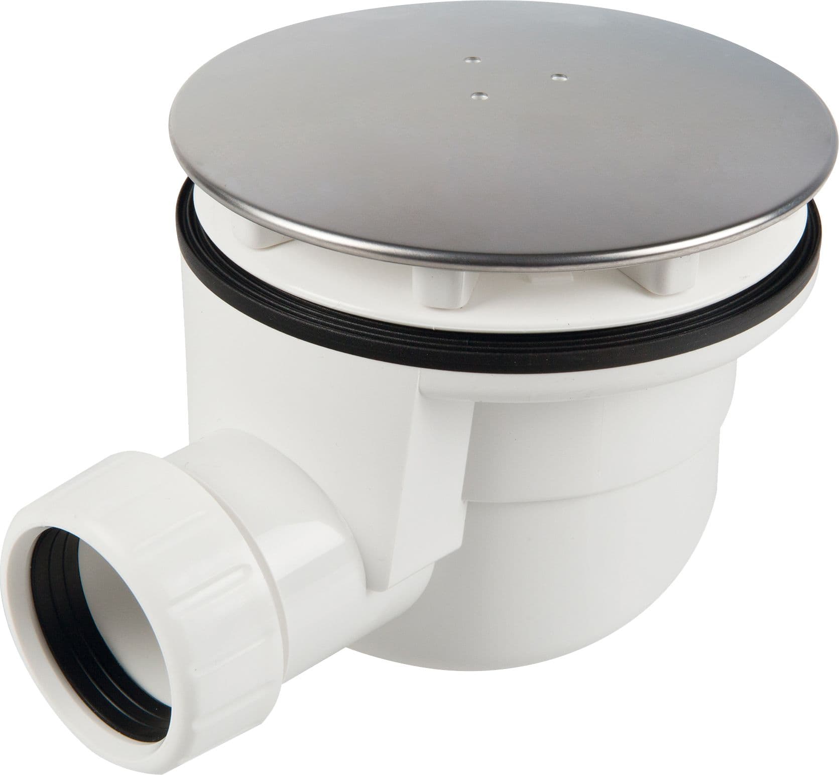 Piletta Sifoide Doccia Ø 90 mm Coperchio INOX 120 mm - 2