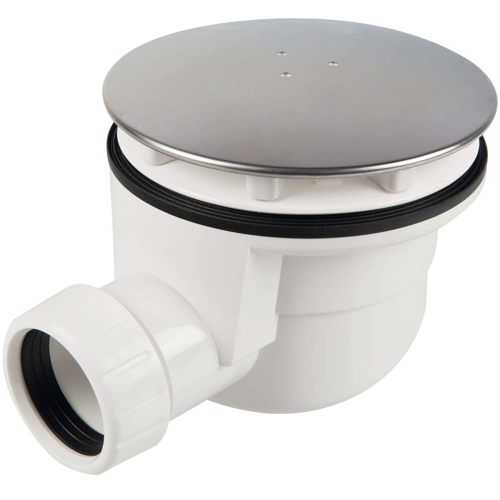 Piletta Sifoide Doccia Ø 90 mm Coperchio INOX 120 mm - 2