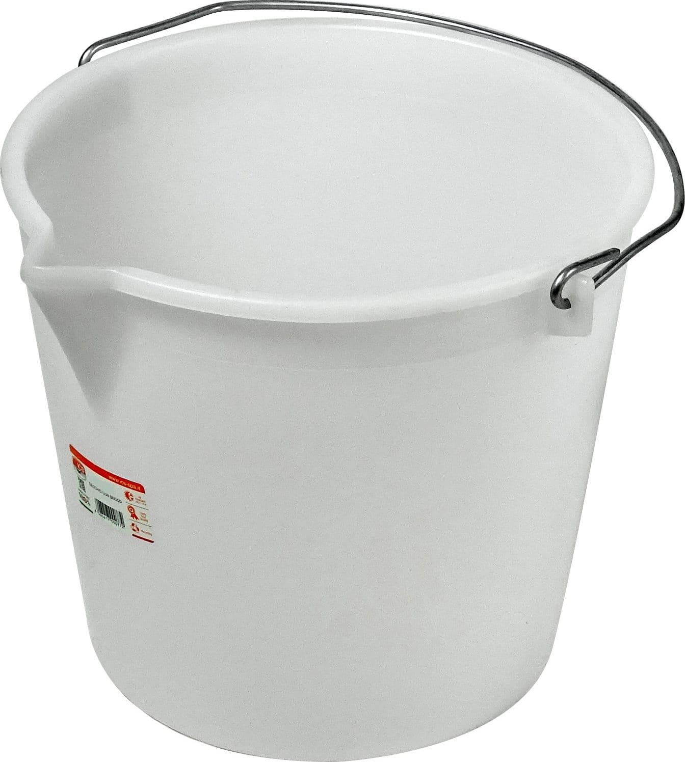 Secchio Alimentare con Becco 17 l Bianco Ics - 2