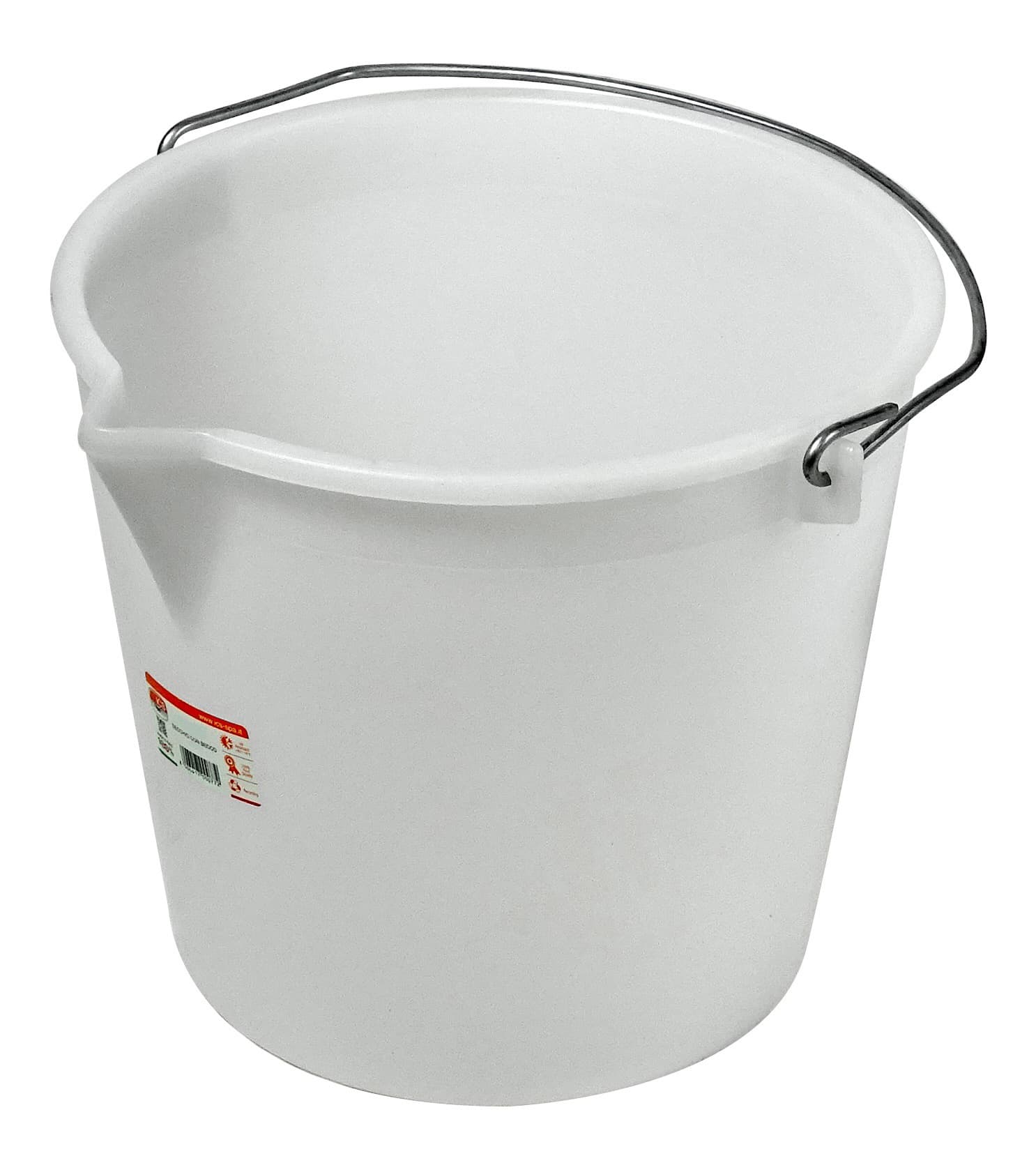 Secchio Alimentare con Becco 17 l Bianco Ics - 2