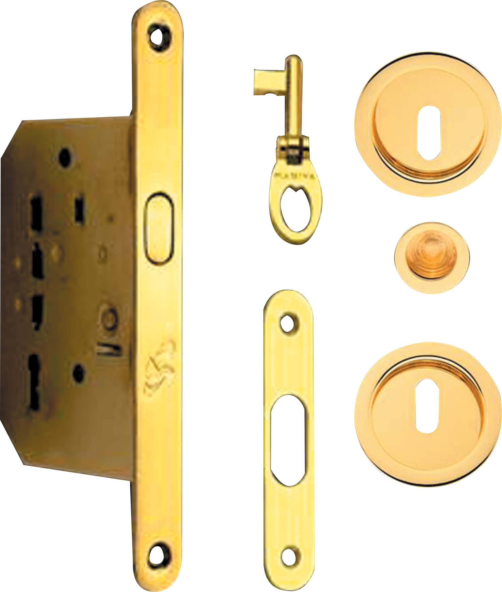 Kit Porta Scorr Nicchia D 48 mm F Chiave Oro Luc - 2