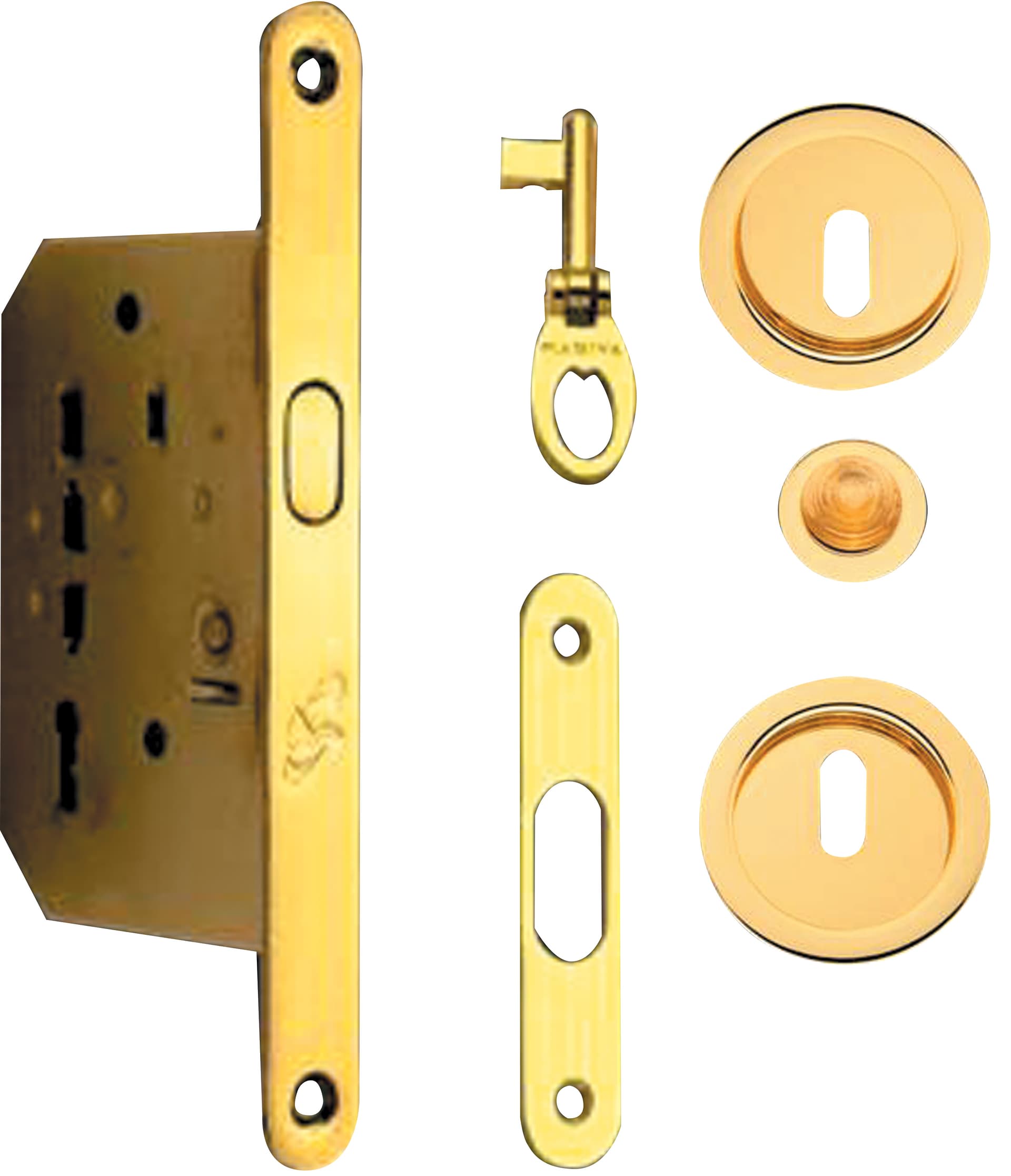 Kit Porta Scorr Nicchia D 48 mm F Chiave Oro Luc - 2