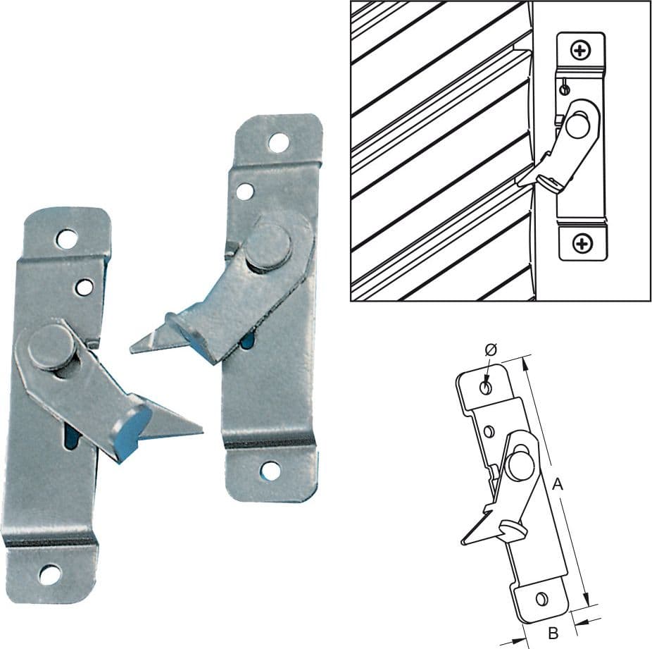 Blocca Tapparella Acciaio Zinc DX e Sx** Bolis Italia 25 Coppie - 2