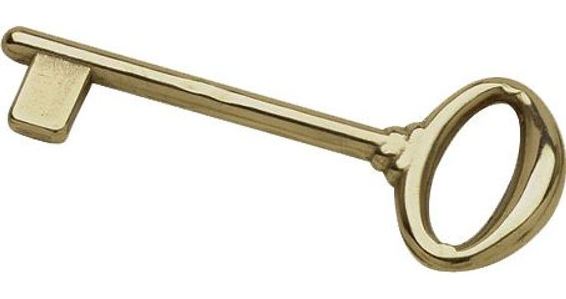 Chiave Classica Ottone Lucido per Porte Benini 12 Pezzi - 2