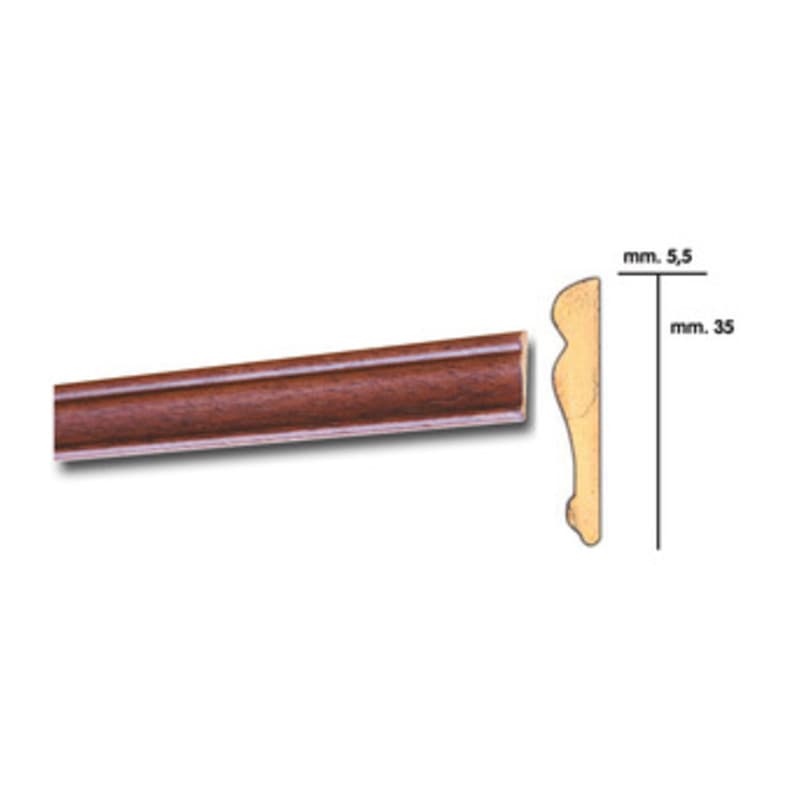 Cornice per Parati 5,5 x 35 Barocco 200 cm Mogano 25 Pezzi - 2