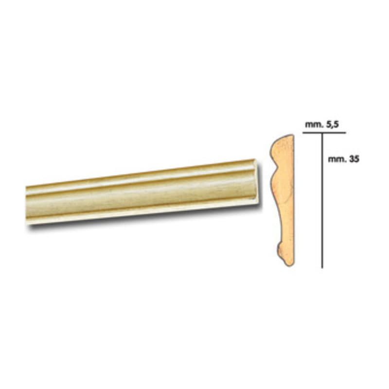 Cornice per Parati 5,5 x 35 Barocco 200 cm Rovere 25 Pezzi - 2