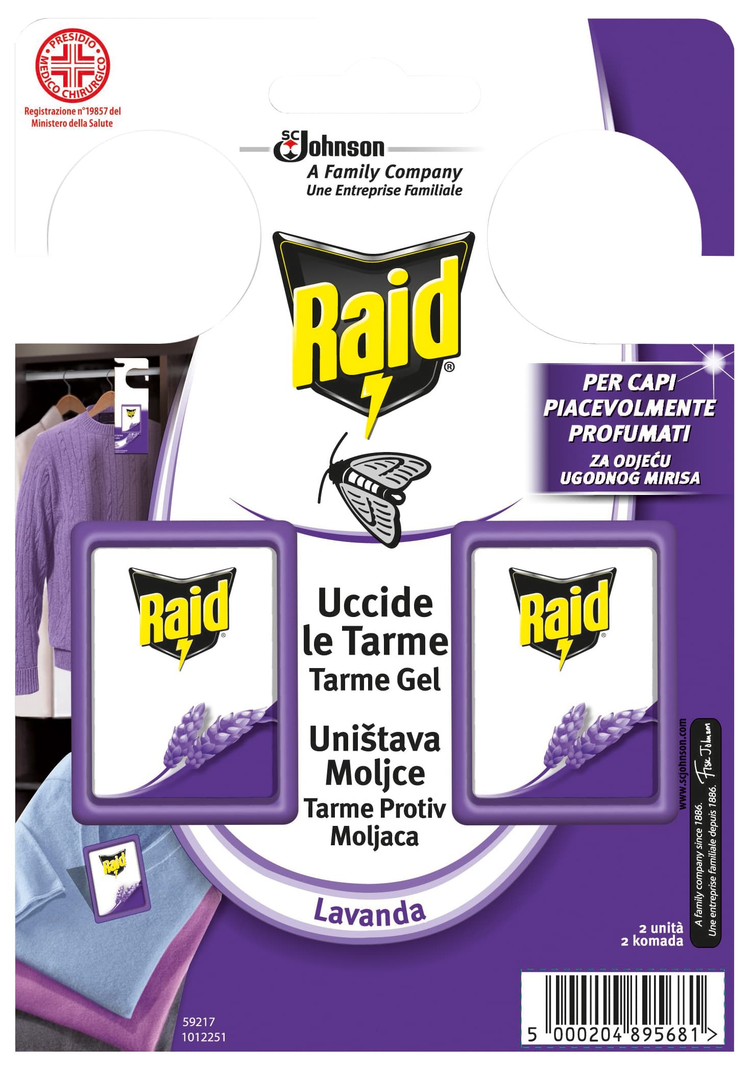 Tarme Gel Lavanda Raid S.c.johnson Italy 24,0 Confezione 2 Pezzi - 2