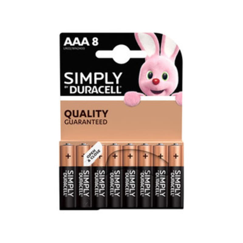 Duracell Simply Alcalina Ministilo MN2400 Duracell 10 Blister 8 Pezzi