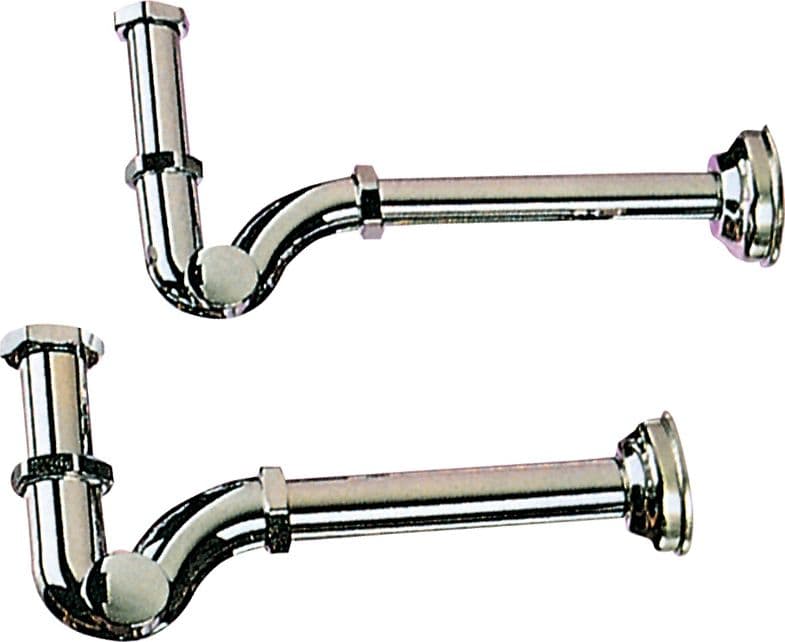 Sifone a S Ottone Cromato Ø 1.1/4* Alco 2,0 Blister Bl - 2