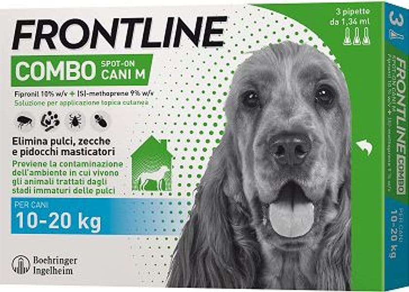 Combo 10 20 kg Cani Medi 3 Pipette Frontline - 2