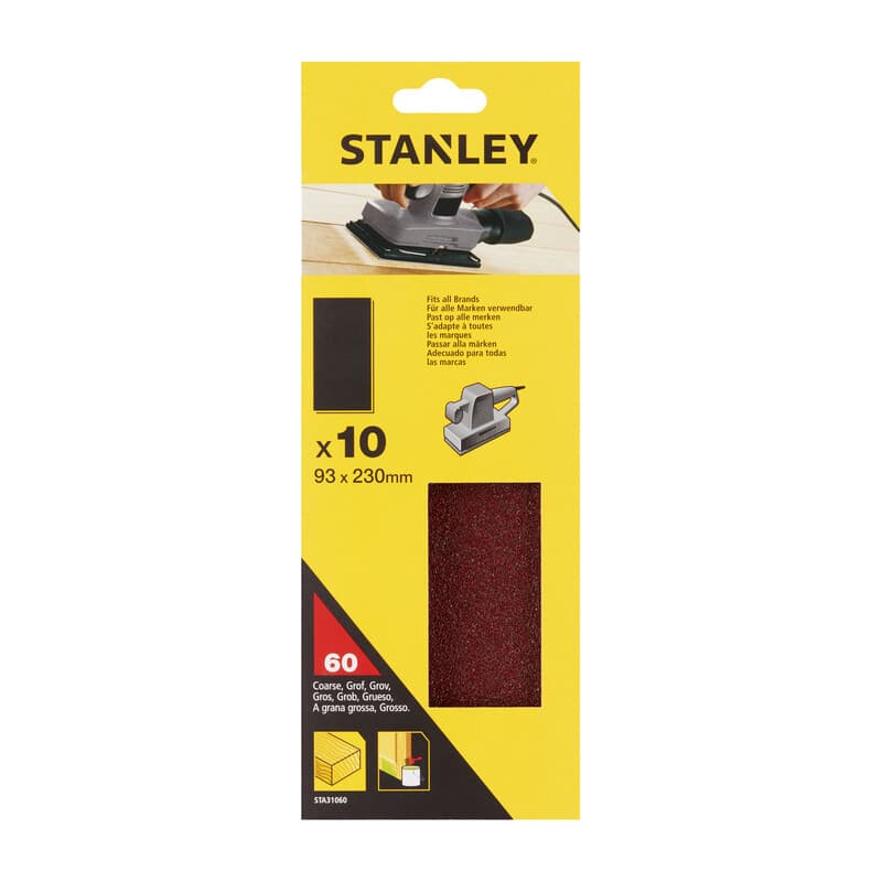 Piranha Stanley STA31060 X31060 10 Fogli 93 x 230 GR.60 1,0 - 2