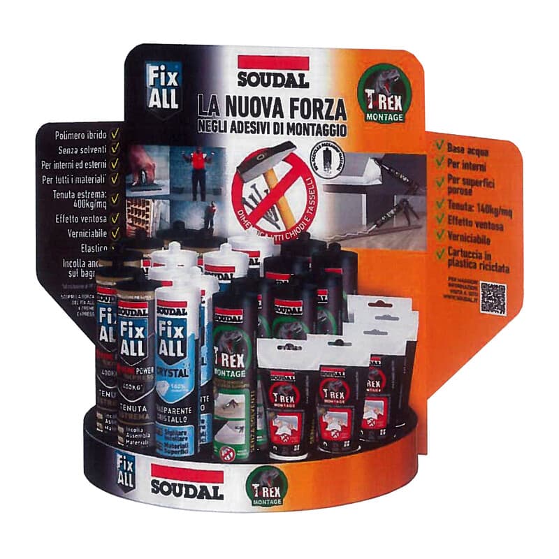 Soudal Espositore Vuoto Fix All T Rex - 2