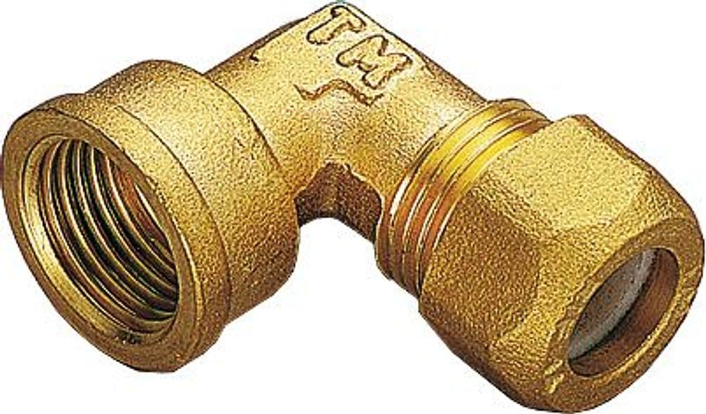 Gomito Ottone Bicono F Gas 10 x 1/2 Pes Tiemme 10 Pezzi - 2