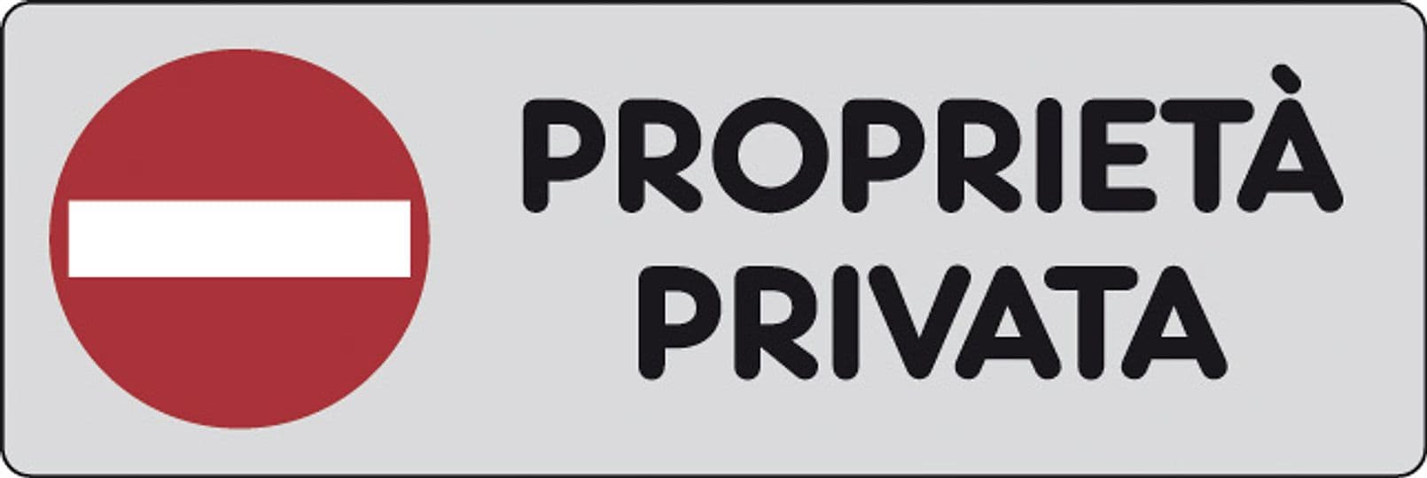 Etichetta Adesiva 150 x 50 Proprieta Privata 10 Pezzi - 2
