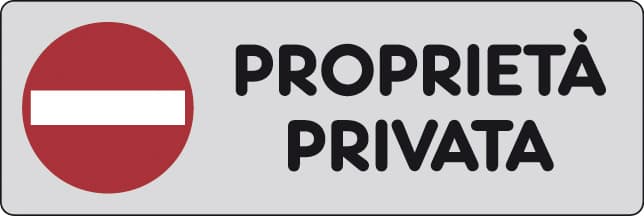 Etichetta Adesiva 150 x 50 Proprieta Privata 10 Pezzi - 2