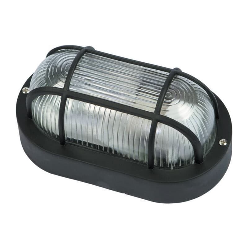 Plafoniera Ovale Griglia Nera Fanton - 2