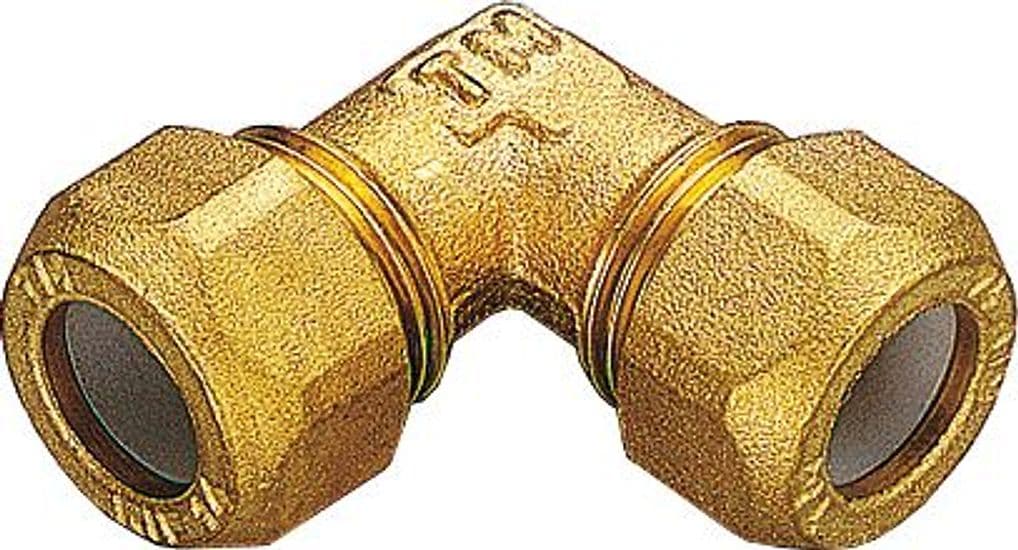Gomito Ottone Doppio Bicono 14 x 1/2 Tiemme 10 Pezzi - 2