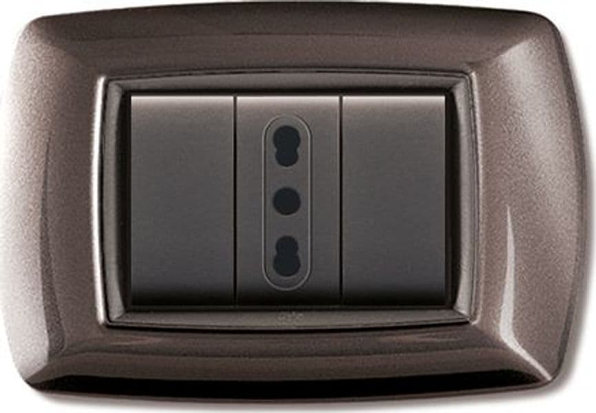 Placca Life Living Plast Alluminio Notte 3P Elettrocanali 10 Pezzi