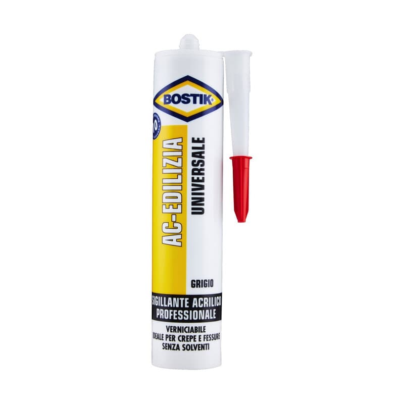 Bostik Acrilico Edilizia 300 ml Grigio Cartuccia 24 Pezzi - 2