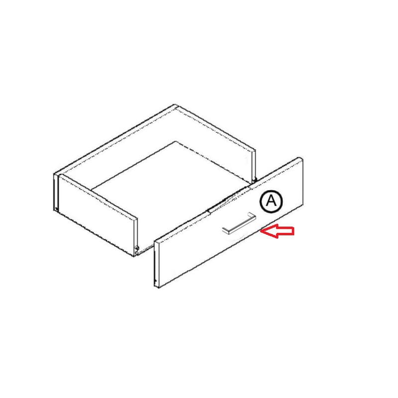Ricambio Frontale Cassetto per Kit Comodino 2 Cassetti 41 x 48 x 36 Rovere - 2