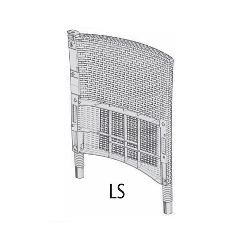 Ricambio Fianco Ls per Allibert Keter Set Iowa Balcony Cappucc - 2