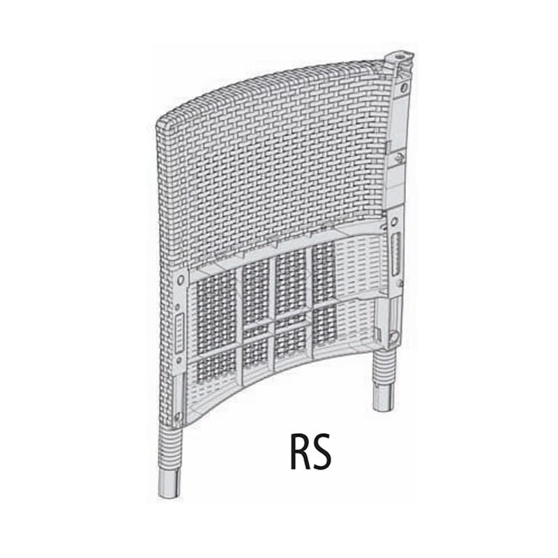 Ricambio Fianco Rs per Allibert Keter Set Iowa Balcony Cappucc - 2