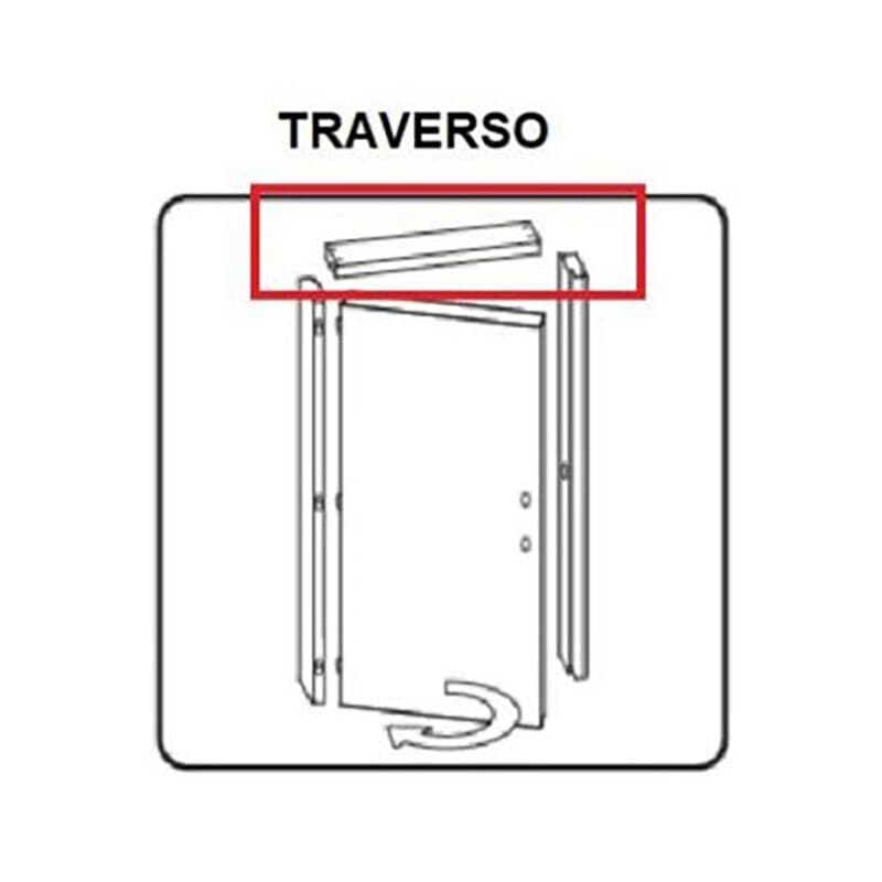 Traverso Battente x Porta Mod Microtec Rovere Grigio 210 x 70 cm - 2
