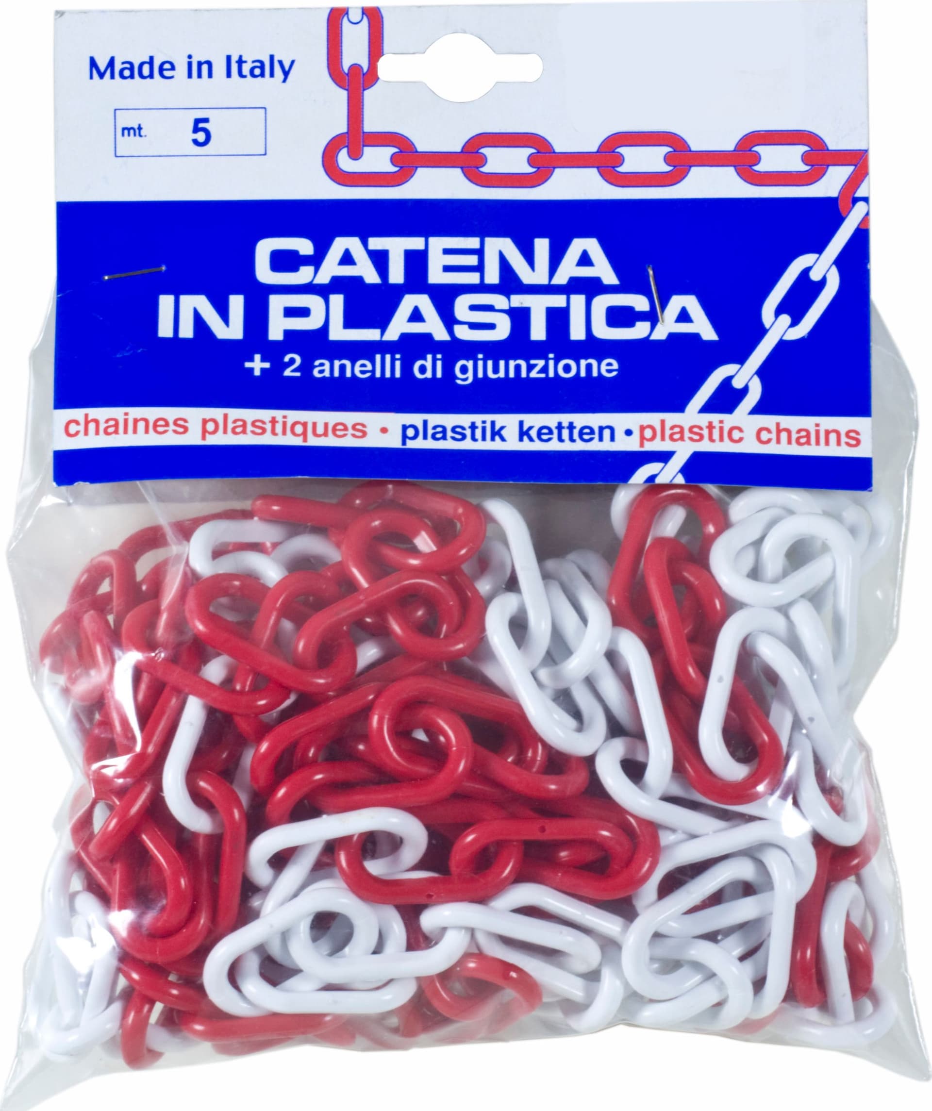 Catena Plastica Bianco Rosso D 8 mm da 5 m Pl - 2