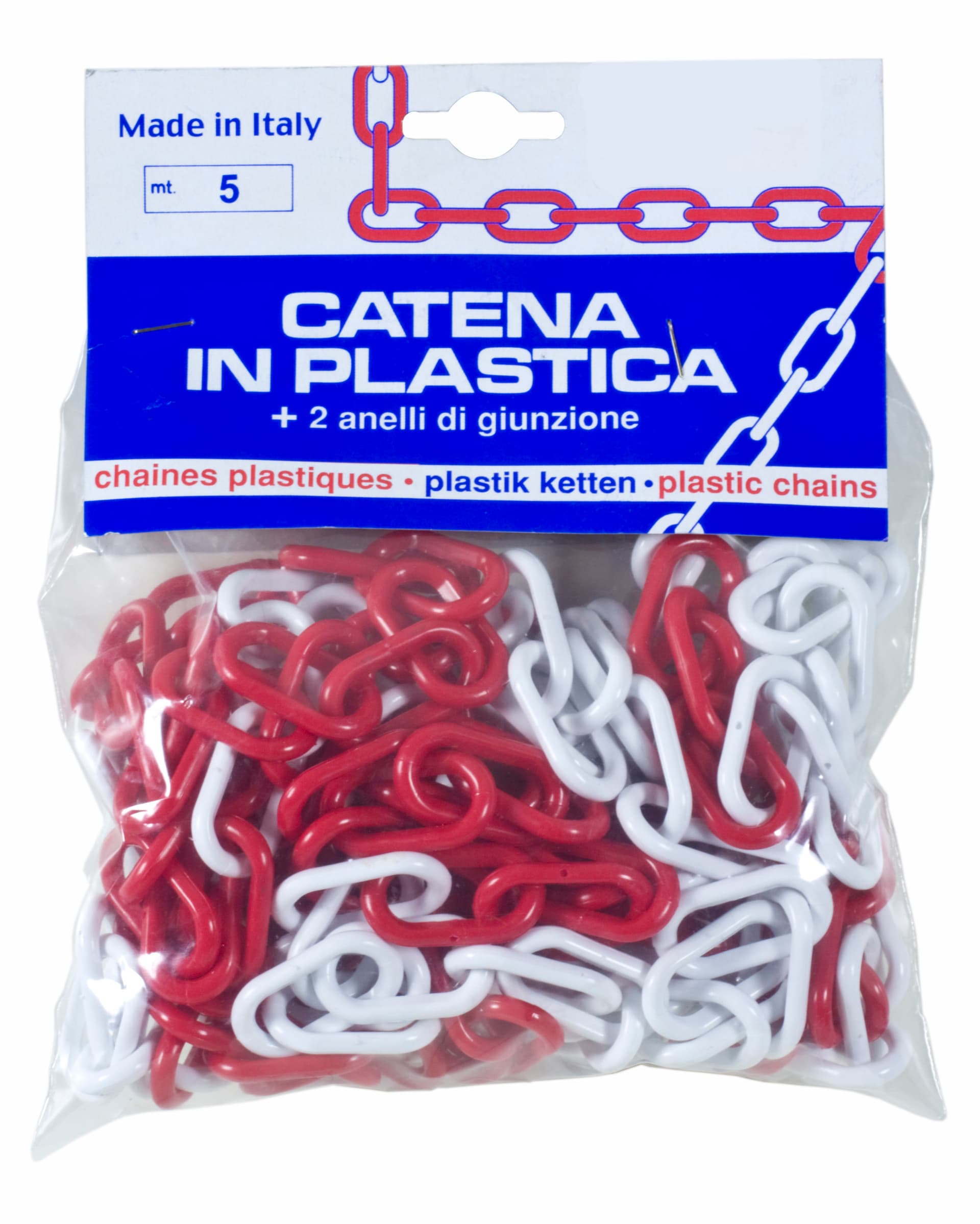 Catena Plastica Bianco Rosso D 8 mm da 5 m Pl - 2