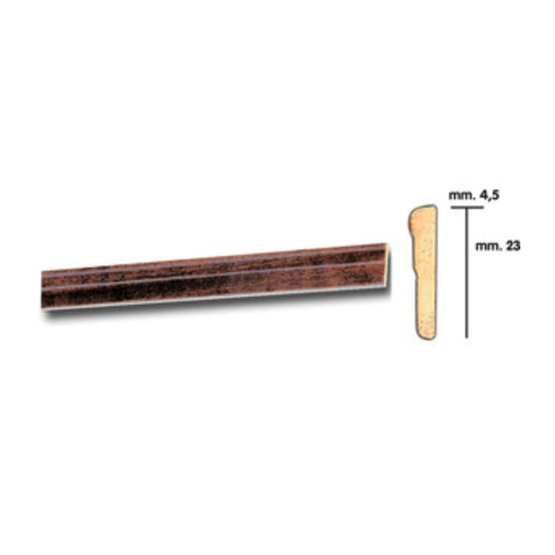 Cornice per Parati 4,5 x 23 Barocco 200 cm Noce Mansonia 25 Pezzi - 2
