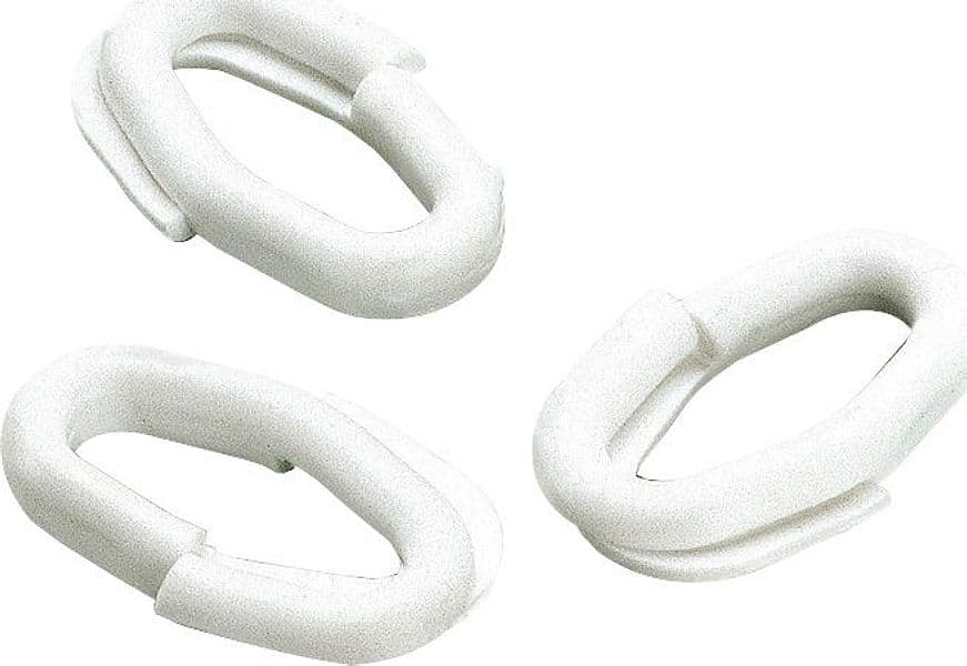Catena Plastica D 6 Bianco Anello Giunzione per 50 Pezzi - 2