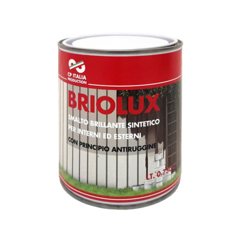 Smalto Briolux 0,750 l Grigio Acciaio 697 6 Pezzi - 2