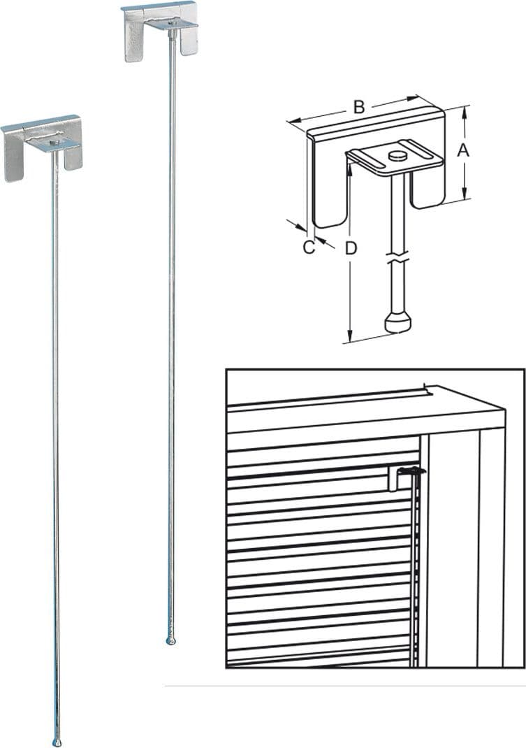 Sicura per Tapparella Plastica Asta 39 x 480 mm Bolis Italia 50 Pezzi - 2