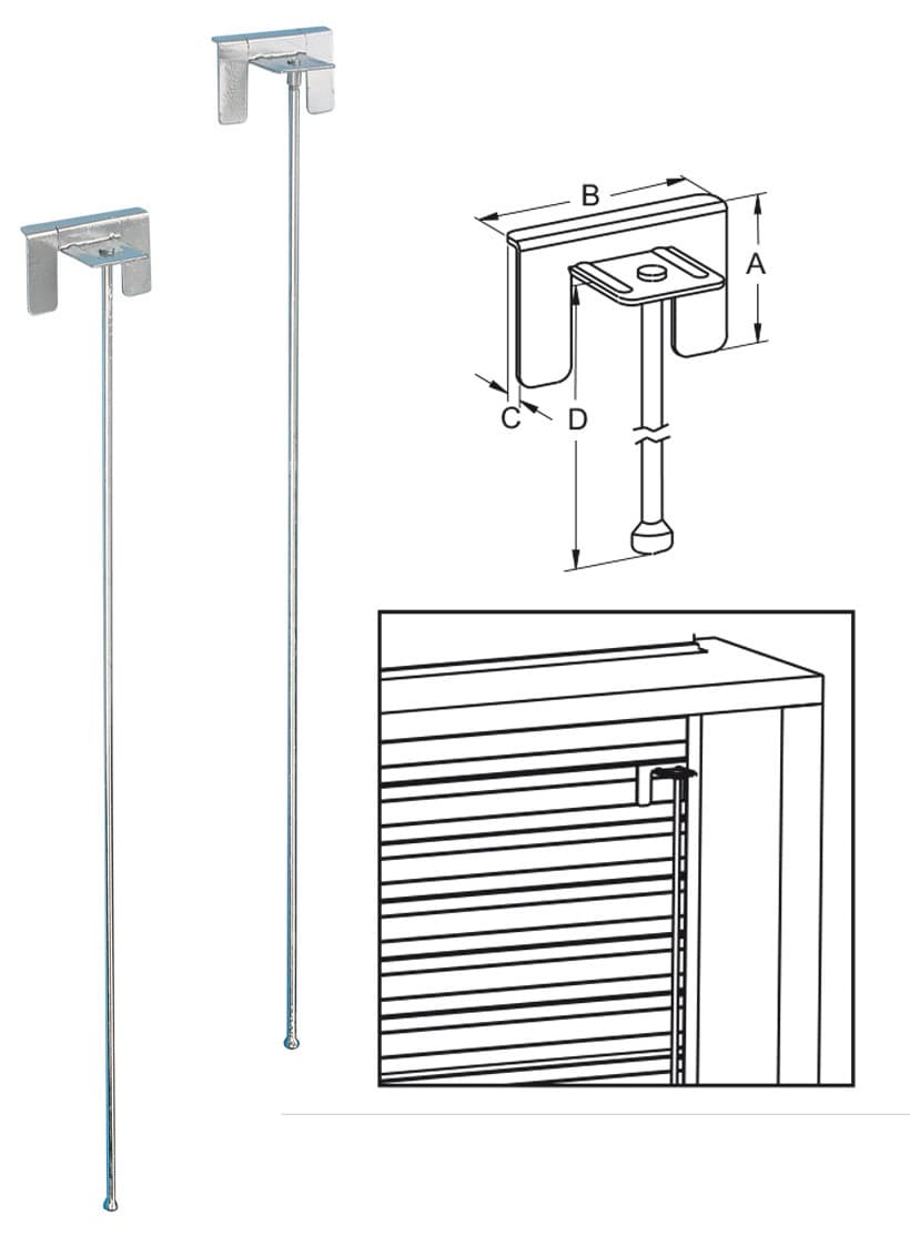 Sicura per Tapparella Plastica Asta 39 x 480 mm Bolis Italia 50 Pezzi - 2