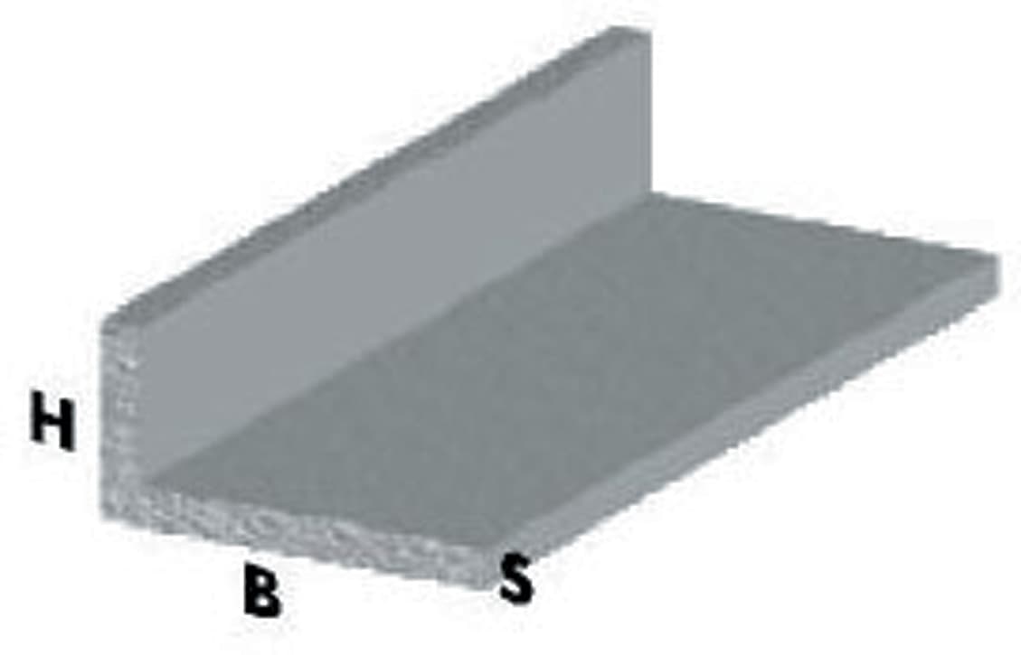 Profilo Argento H 200 cm Elle 40 x 15 x 1,5 mm* Arcansas 5 Pezzi - 2
