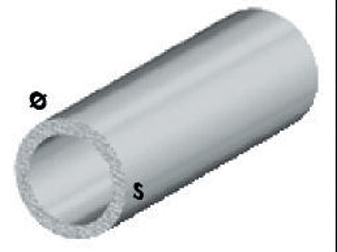 Profilo Argento H 200 cm Tubo Tondo 6 x 1 mm** Arcansas 5 Pezzi - 2