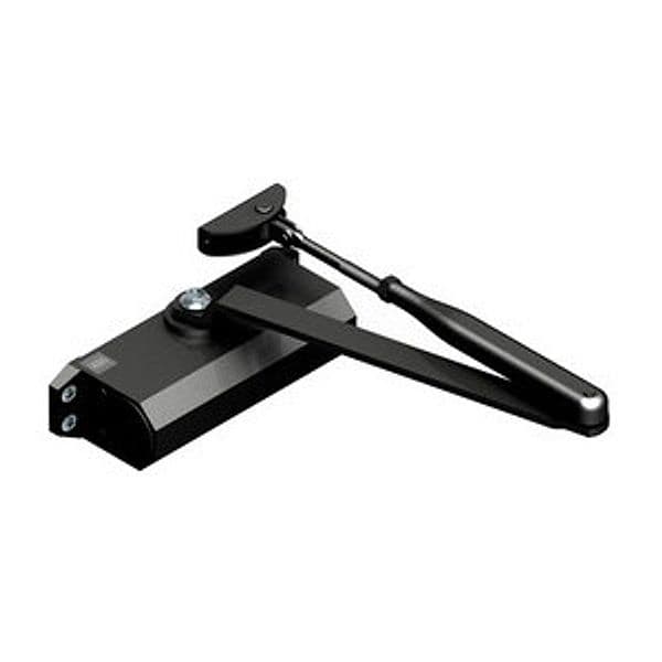 Chiudiporta Dom Compact 1000 con Arresto 80 kg Nero - 2
