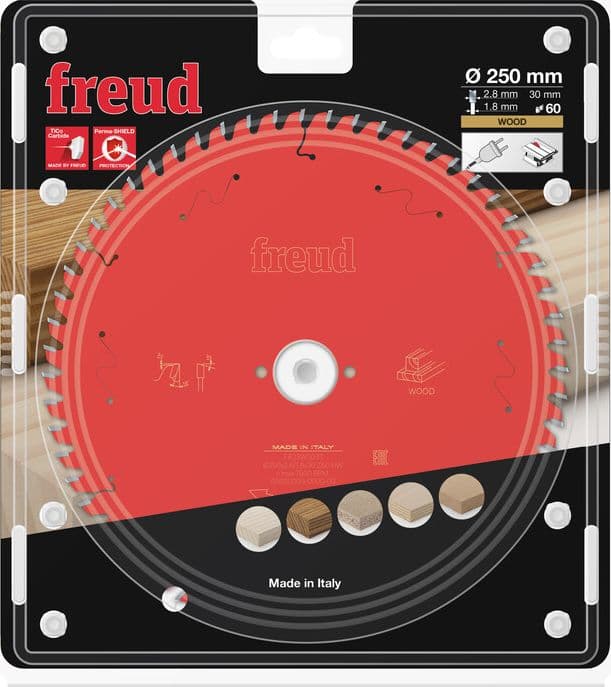 Disco Widia per Legno Ø 250 mm Foro 30 Denti 60 Freud - 2
