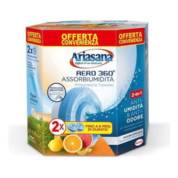 Ariasana Ricarica Aero 360 Tab Agrumi 2 x 450 g 12 Pezzi