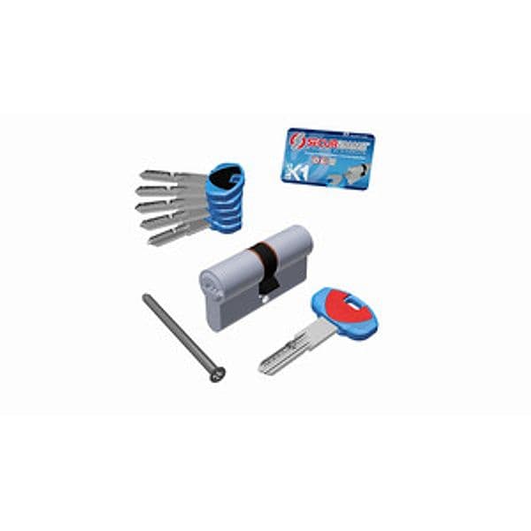 Cilindro K1 5CH e 1C 40 e 55 Cromo Sat Securemme - 2