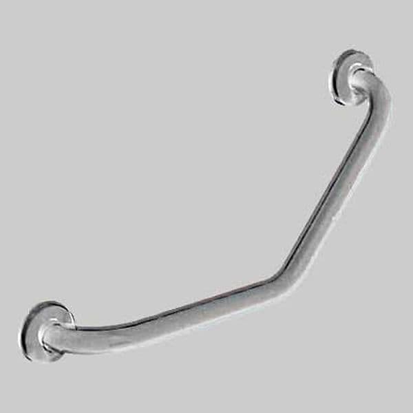 Corrimano Angolare 45 ° Acciaio INOX Satinato Cm 30 x 30 Made in Italy - 2