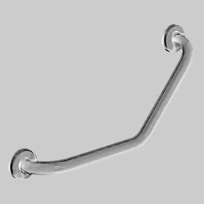 Corrimano Angolare 45 ° Acciaio INOX Satinato Cm 30 x 30 Made in Italy - 2