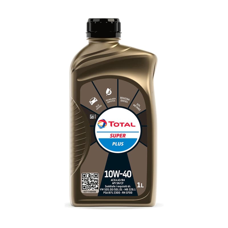 Olio Lubrificante Total Super Plus 10W40 1 l 12 Pezzi - 2