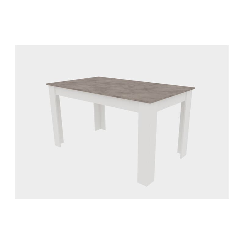 Tavolo Allungabile Cm 80 x 110 x 150XH.75 Cem. Bianco - 2