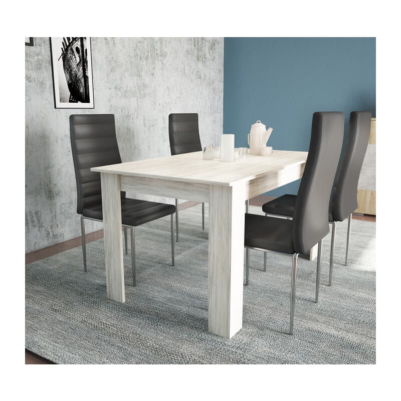 Tavolo Allungabile Cm 80 x 110 x 150XH.75 Fras.bianco - 2