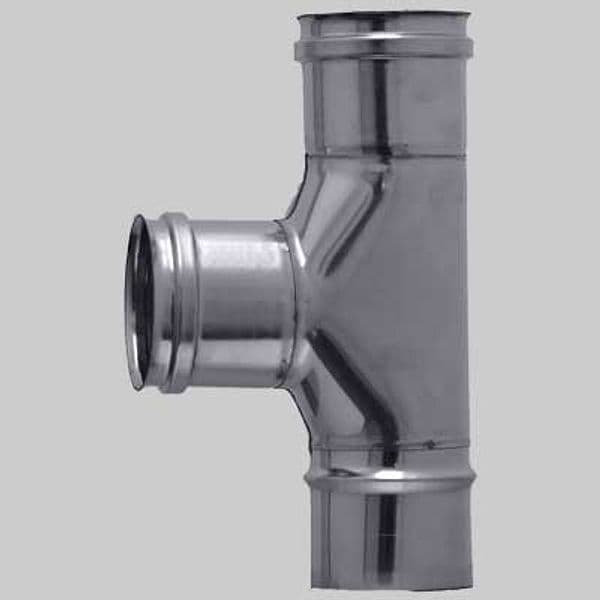 Raccordo Tee INOX Ffm Monoparete Ø 80 Made in Italy - 2