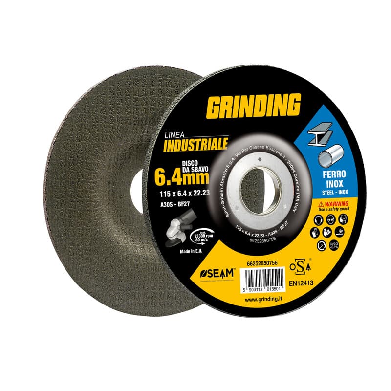 Grinding Industriale Disco Sbavo Ferro 125 x 6,4 5 Pezzi - 2